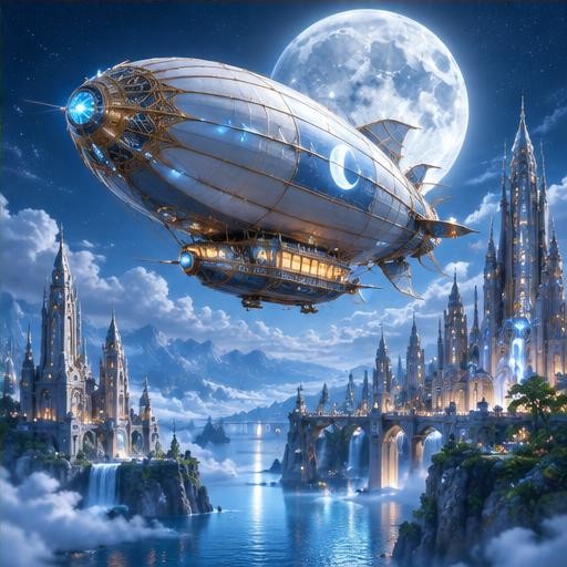 Dirijabilul lunar — ilustrație